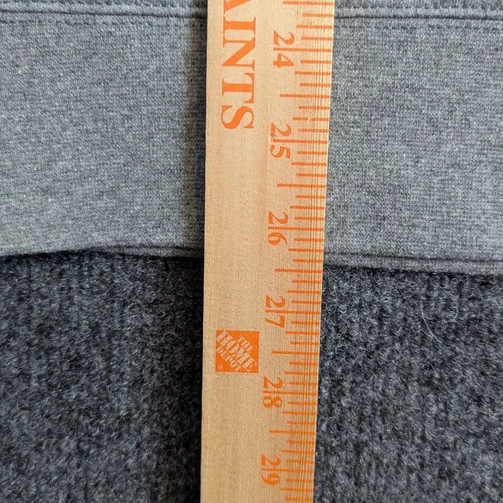 The North Face Mens Crewneck Sweatshirt Heather Gray Logo Fleece Small